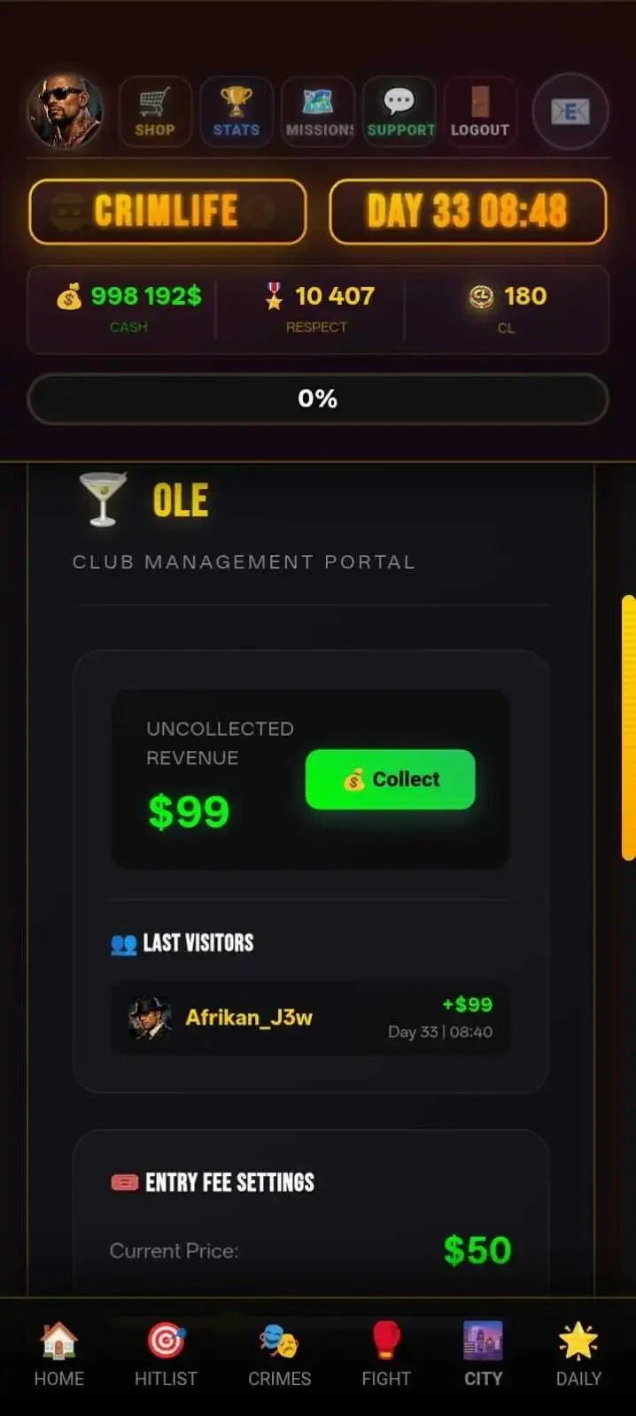 CrimLife: Mafia Crime RPG screenshot